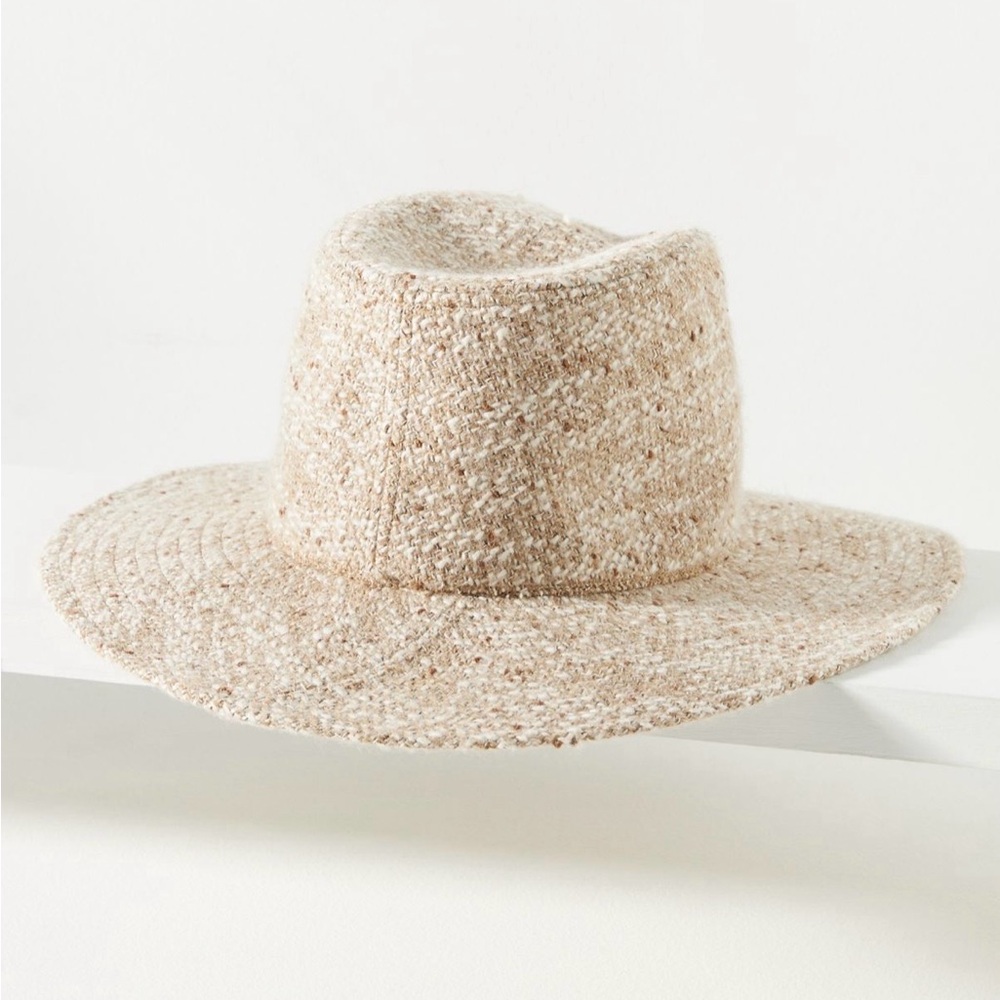 NWT Wyeth tweed Rancher Hat Elegant Cream Women's new purchased@ Anthropologie